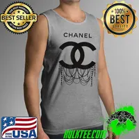 Premium Merry Christmas c.han.e-l Santa Print Merry Christmas 80s T-Shirt Tank Top