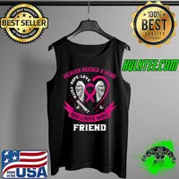 Premium Pink In Memory Of Friend Breast Cancer Sayings Heart Wings T Shirt Tank Top