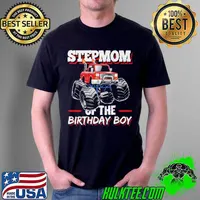 Premium Stepmom of the birthday boy matching family monster truck Unisex