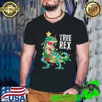 Premium T REX CHRISTMAS TEE GIFTS FOR WOMEN, MEN, UGLY CHRISTMAS T-Shirt