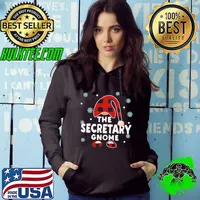 Premium The Secretary Gnome Funny Matching Pajama Group Christmas Unisex T-Shirt Hoodie