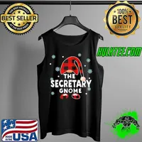 Premium The Secretary Gnome Funny Matching Pajama Group Christmas Unisex T-Shirt Tank Top