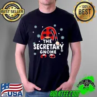 Premium The Secretary Gnome Funny Matching Pajama Group Christmas Unisex T-Shirt Unisex
