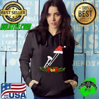 Premium Trombone Christmas Pajamas Music Instrument T-Shirt Hoodie