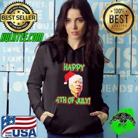 Santa Biden Anti Joe Biden Happy 4th of July Biden X mas T Shirt
