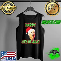 Santa Biden Anti Joe Biden Happy 4th of July Biden X mas T Shirt Tank Top