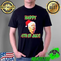 Santa Biden Anti Joe Biden Happy 4th of July Biden X mas T Shirt Unisex