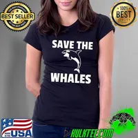 Save The Whales Orca Whale Gift Killer Whale T Shirt Ladies Tee