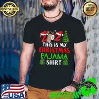 This is My Christmas Pajama Funny Santa Mask For Family 2021 T Shirt Guys V Neck