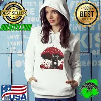 Top Loving Red Umbrella Black French Bulldog Christmas Sweater Shirt Hoodie
