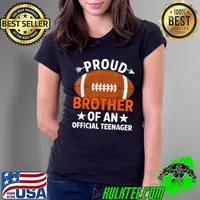 Top Proud Brother Of An Official Teenager Baseball 13th Birthday T Shirt Ladies Tee