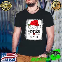 Top Sister Claus Christmas Light Pajama Family Matching Xmas T-Shirt