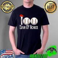 100 Days Of School Baseball Hats Happy Day Of School Boys T-Shirt Unisex