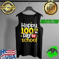 100 Days of School Teachers Kids Girls Boys Happy 100th Day T-Shirt Tank Top