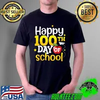 100 Days of School Teachers Kids Girls Boys Happy 100th Day T-Shirt Unisex
