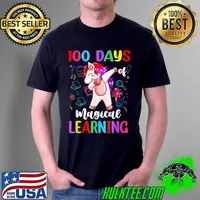 100th Day of School Unicorn Girls 100 Days of School Teens T-Shirt Unisex
