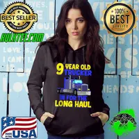 9th Birthday Truck Trucker Kids Truck Driver Boys Nine T-shirt
