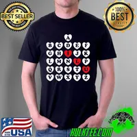 ABC Alphabet I Love You English Teacher Valentines Day T-Shirt Unisex