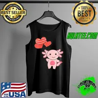 Axolotl For Valentine's Day Cute Animals With Hearts T-Shirt Tank Top