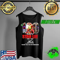 Best 100 years of Stan Lee 1922 2022 thank you for the memories signature Tank Top