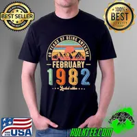 Best February 40th Birthday 40 Years Old Vintage Born in 1982 T-Shirt Unisex