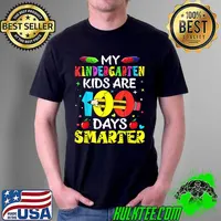 Best My Kindergarten Kid Are 100 Days Smarter 100th Day Of School T-Shirt Unisex