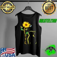 Cat You Are My Sunshine Tshirt Butterflies Sunflower T- Tank Top