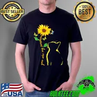 Cat You Are My Sunshine Tshirt Butterflies Sunflower T- Unisex