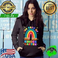 Funny 100 Days of School For Kindergarten Teacher Girls Boys T-Shirt