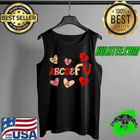 Funny ABCDE FU Valentine Ex Boy Friend Girls Women Ladies T-Shirt Tank Top