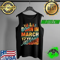 Funny March 2005 17 Year Old 17th Birthday Gifts Candle Graphic T-Shirt Tank Top
