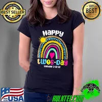 Funny Twosday Tuesday February 22nd 2022 Funny 2.22.22 Event T-Shirt Ladies Tee