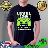 Funny Video Gamer Student 100th Day Teacher 100 Days of School T-Shirt Unisex