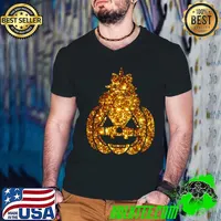 Golden Unicorn Pumpkin - Halloween Thanksgiving Girls Boys T-Shirt Guys V Neck