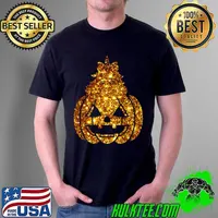 Golden Unicorn Pumpkin - Halloween Thanksgiving Girls Boys T-Shirt Unisex