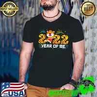 Happy New Year 2022 Year Of Me Cute Tiger Party Supplies T-Shirt Guys V Neck