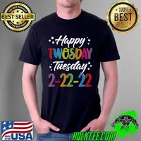 Happy Twosday 2022 2-22-22 February 22nd Teacher Kids Women T-Shirt Unisex