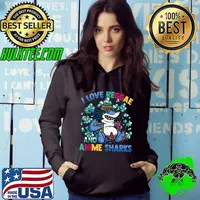 Kawaii - I Love Reggae And Anime Sharks - Otaku - Beach T Shirt