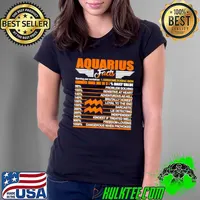 Nice Aquarius Facts Zodiac January February Birthday Ladies Tee
