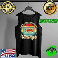Nice February 1988 Birthday Vintage 34 Years Old Birthday T-Shirt Tank Top