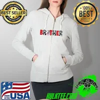 Official Brother Of The Birthday For Boy Cow Farm Birthday cow T-Shirt Full Zip Hooded