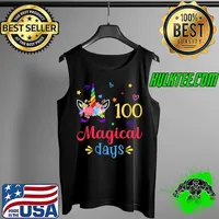 Original 100 Magical Days Unicorn 100th Day Of School Girls Outfit T-Shirt Tank Top