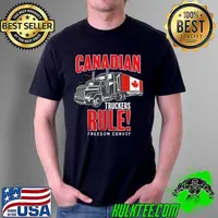 Original Canadian Truckers Rule Shirt Freedom Convoy 2022 T-Shirt Unisex