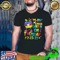 Original I'm In Kindergarten On Twosday 2-22-22 Colorful Pop It T-Shirt Guys V Neck