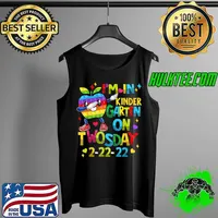 Original I'm In Kindergarten On Twosday 2-22-22 Colorful Pop It T-Shirt Tank Top