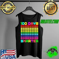 Premium 100 Days Of School Heart Love Teacher Student Boy Girl Gift T-Shirt Tank Top
