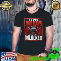 Premium Level 100 Days Of School Unlocked 100th Back To School Gifts T-Shirt Guys V Neck