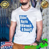 Top Nice Biden Harris warnock and ossoff senate win in Georgia shirt
