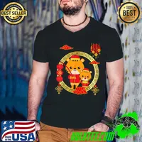 Top Year Of The Tiger Chinese New Year 2022 Kids Toddlers Family T-Shirt Guys V Neck