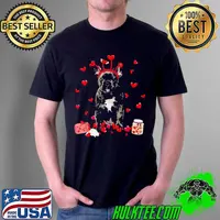 Valentine’s Day Sweet Headband Black French Bulldog Dog Shirt Unisex